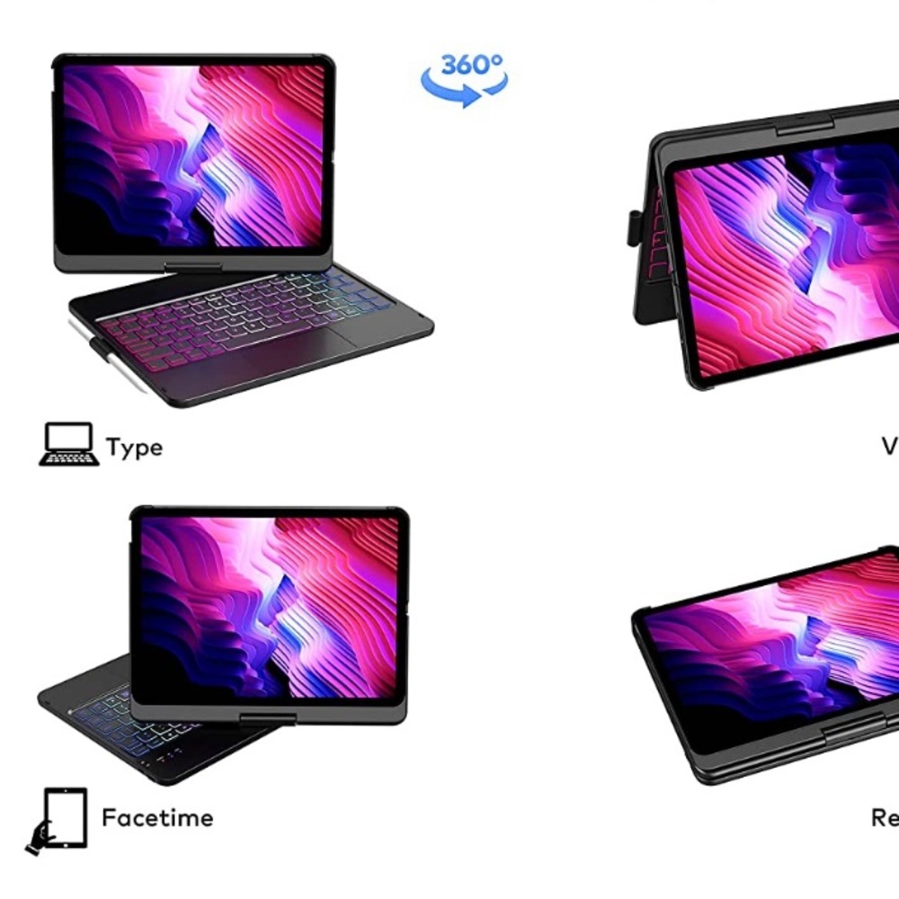 Keyboard Case for iPad Pro 11 inch iPad Air5th,4th Generation Case/Keyboard-360•